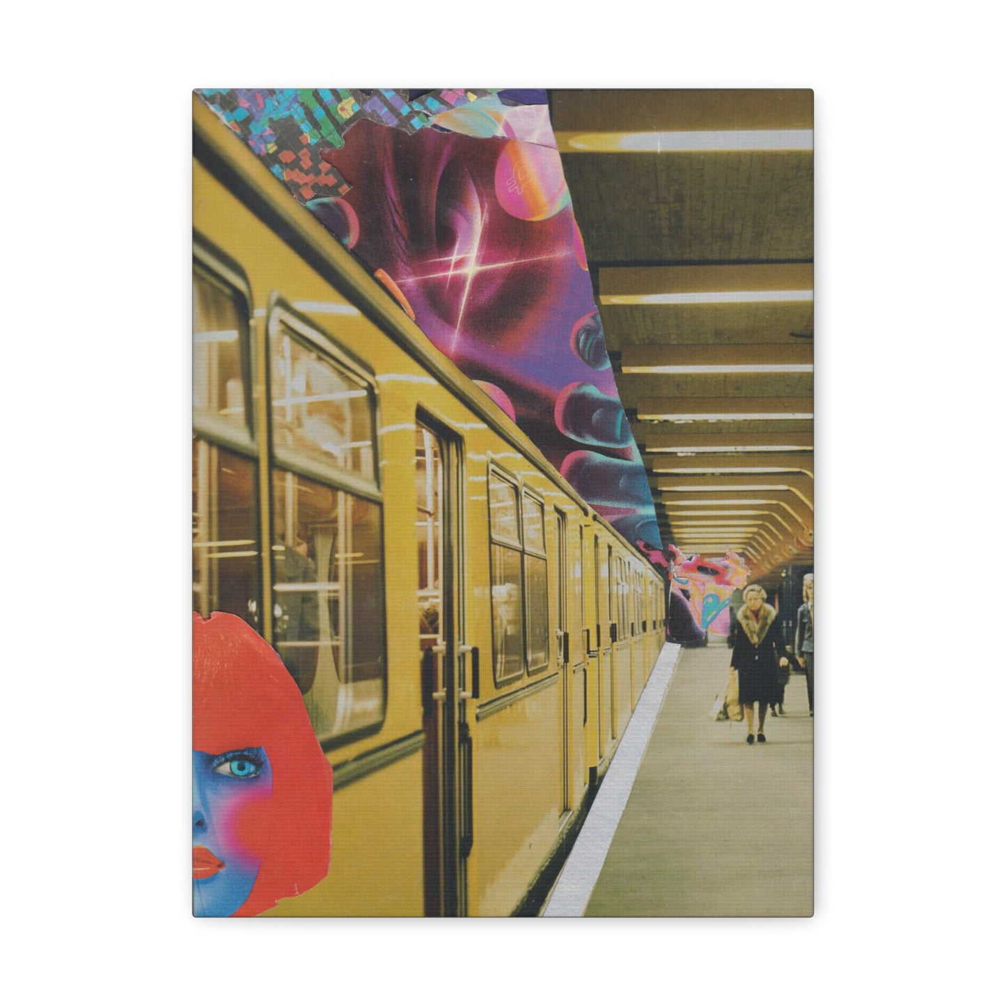 "Reality is Fractal" - Surreal Collage Art Print on Canvas