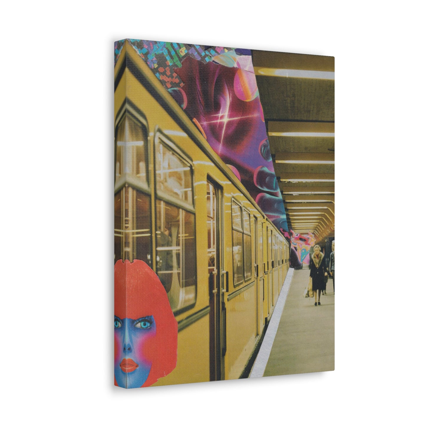 "Reality is Fractal" - Surreal Collage Art Print on Canvas