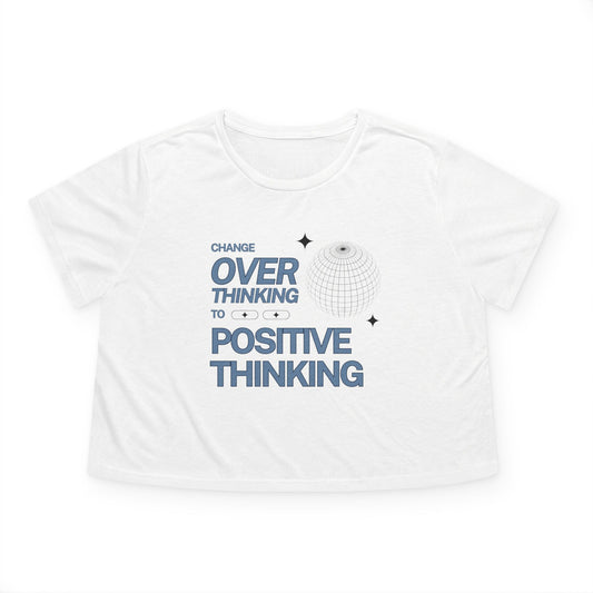 Positive Thinking Women's Flowy Cropped Tee