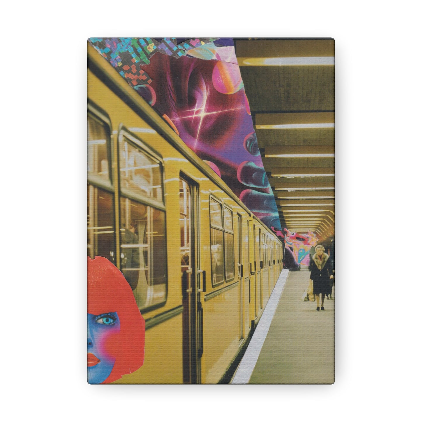 "Reality is Fractal" - Surreal Collage Art Print on Canvas