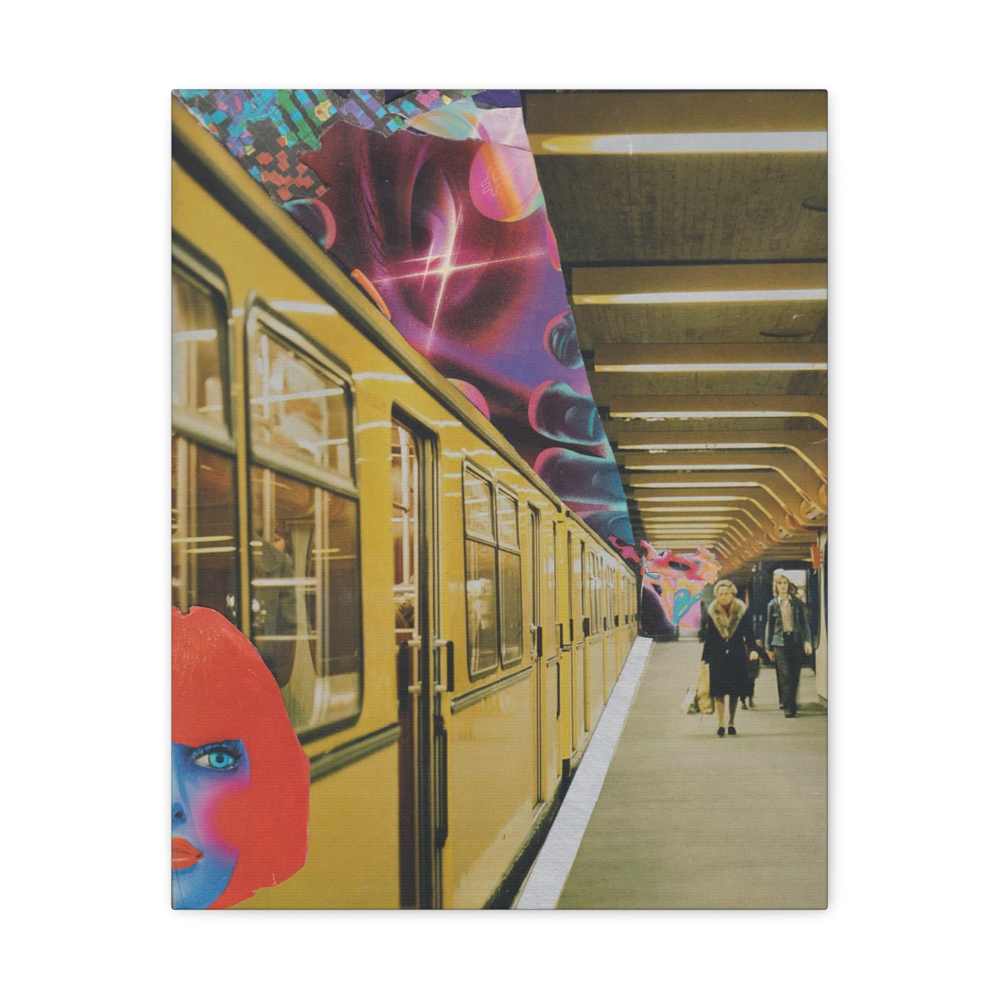 "Reality is Fractal" - Surreal Collage Art Print on Canvas