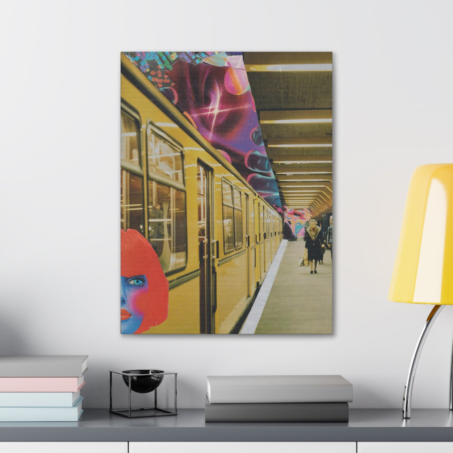 "Reality is Fractal" - Surreal Collage Art Print on Canvas