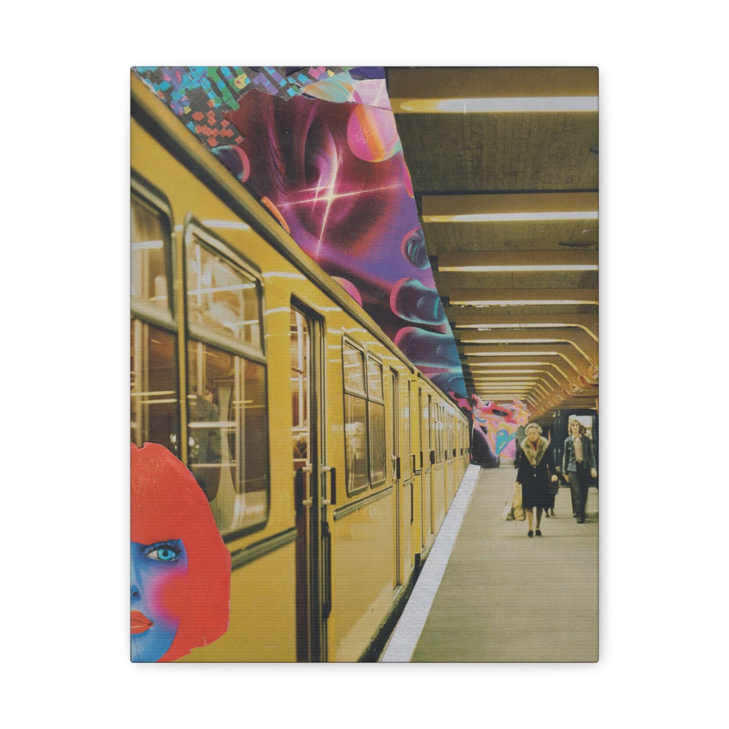 "Reality is Fractal" - Surreal Collage Art Print on Canvas