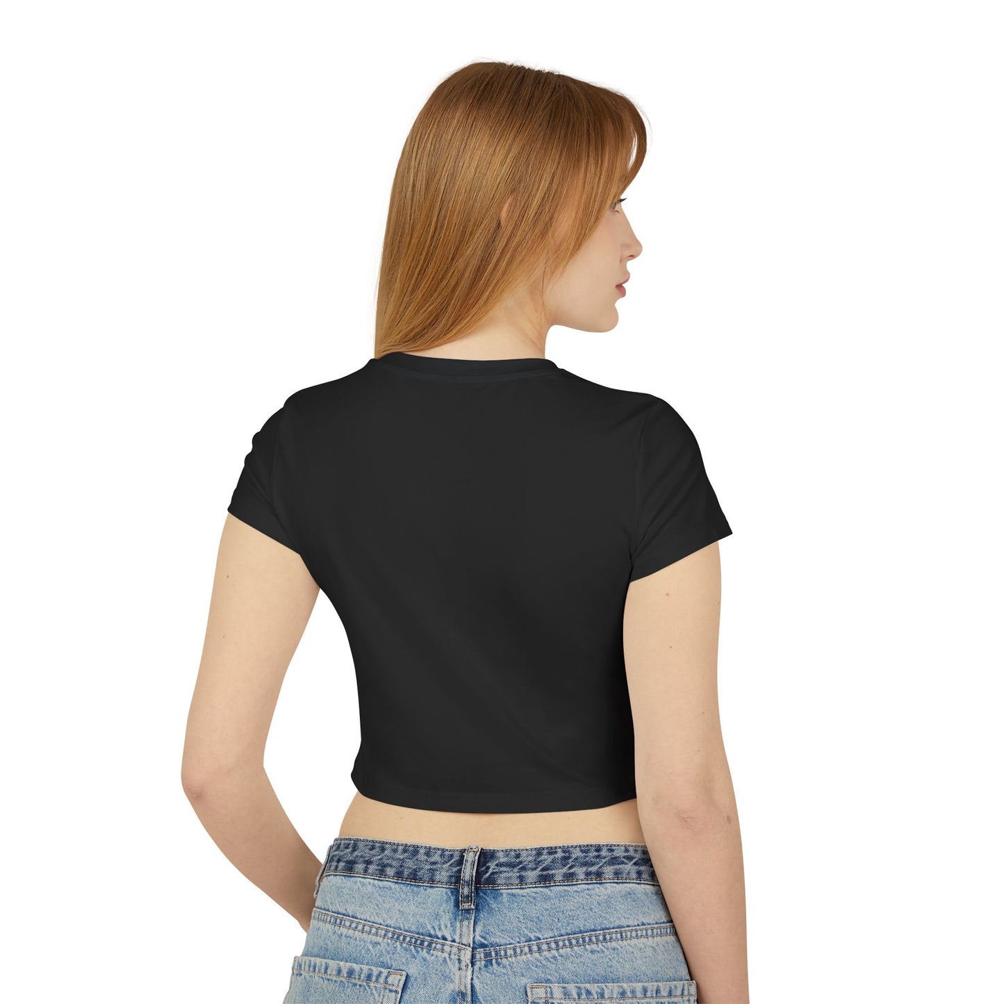"Delusional" - Crop Top Baby Tee