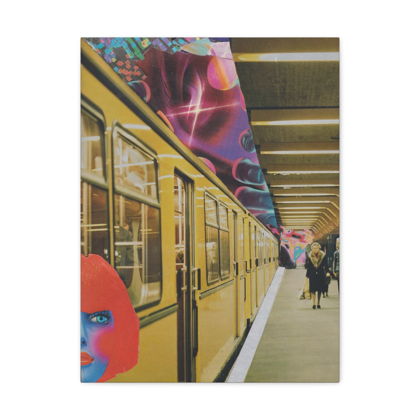"Reality is Fractal" - Surreal Collage Art Print on Canvas