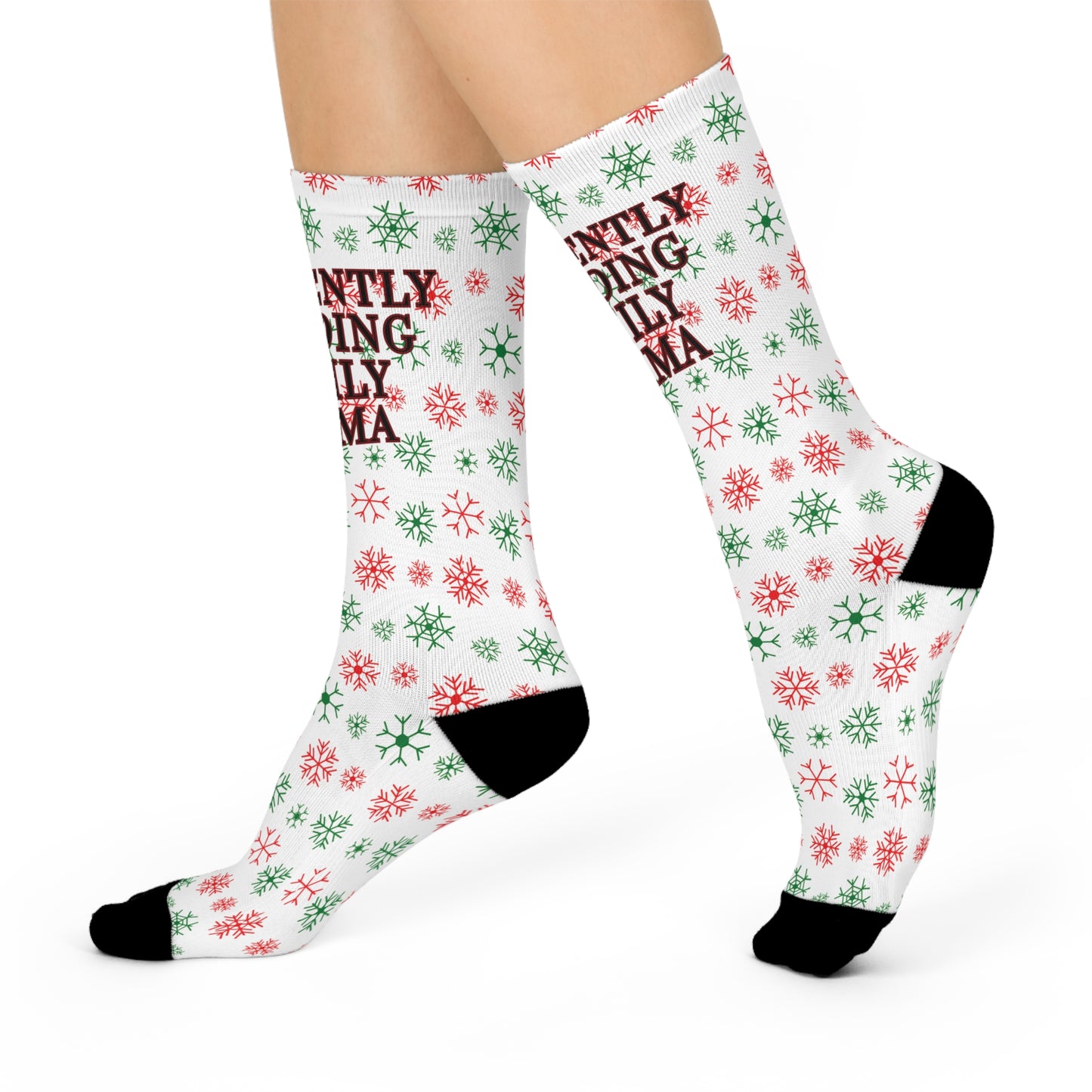 Holiday Socks — “Currently Avoiding Family Drama” Cushioned Crew Socks (Unisex)
