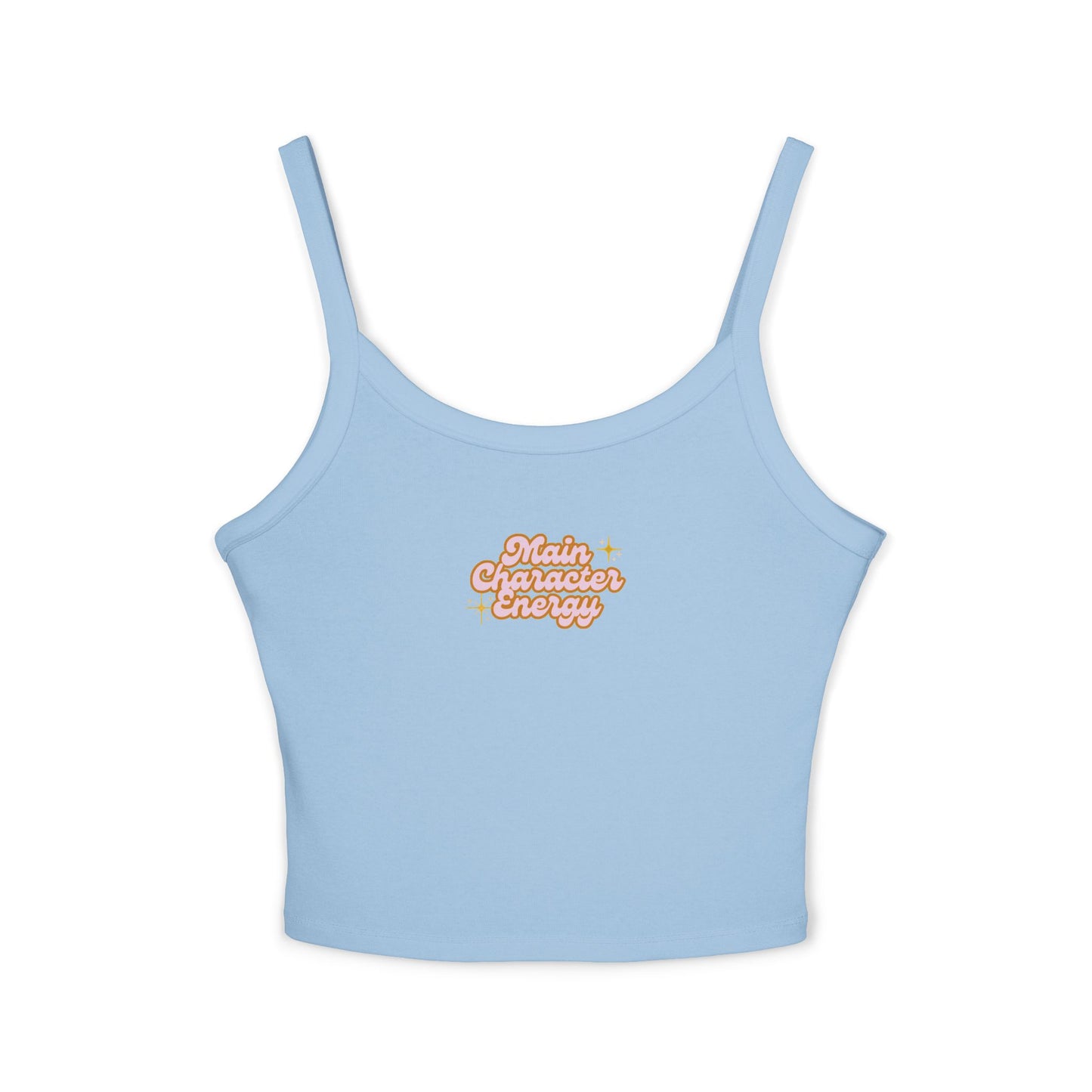 "Main Character Energy" Women's Crop Top - Spaghetti Strap Tank