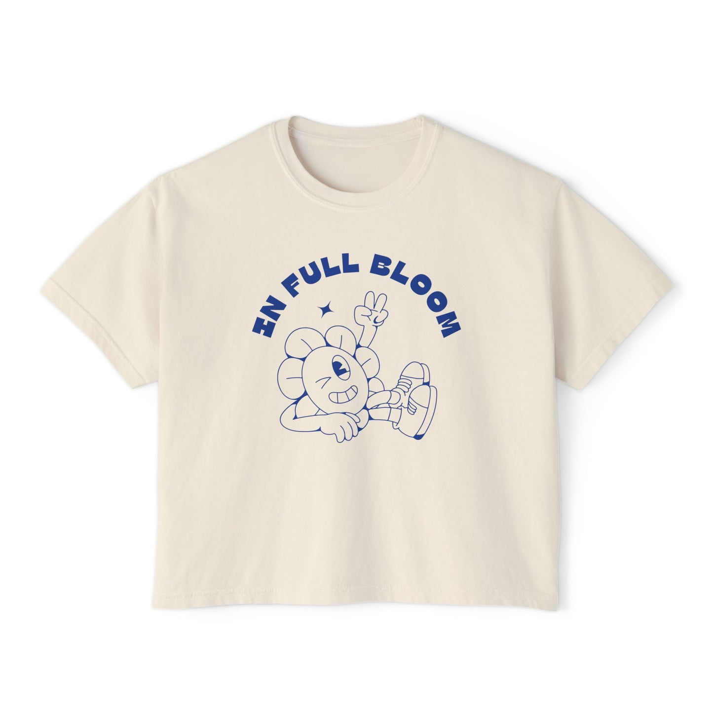 "In Full Bloom" - Retro Graphic T-Shirt for Women