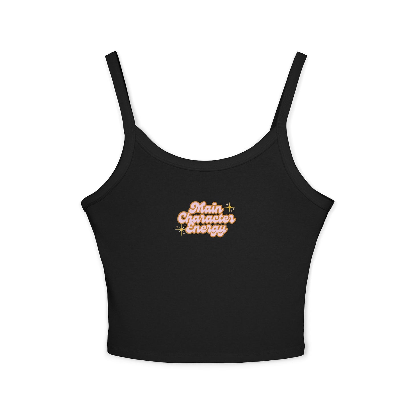 "Main Character Energy" Women's Crop Top - Spaghetti Strap Tank