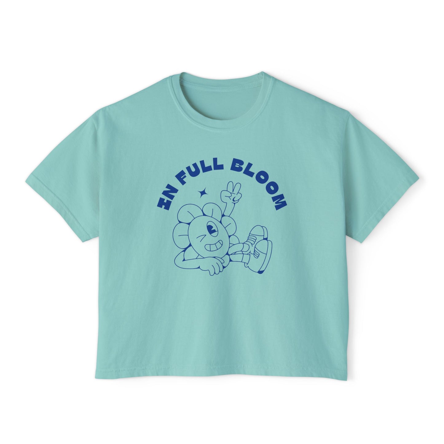 "In Full Bloom" - Retro Graphic T-Shirt for Women