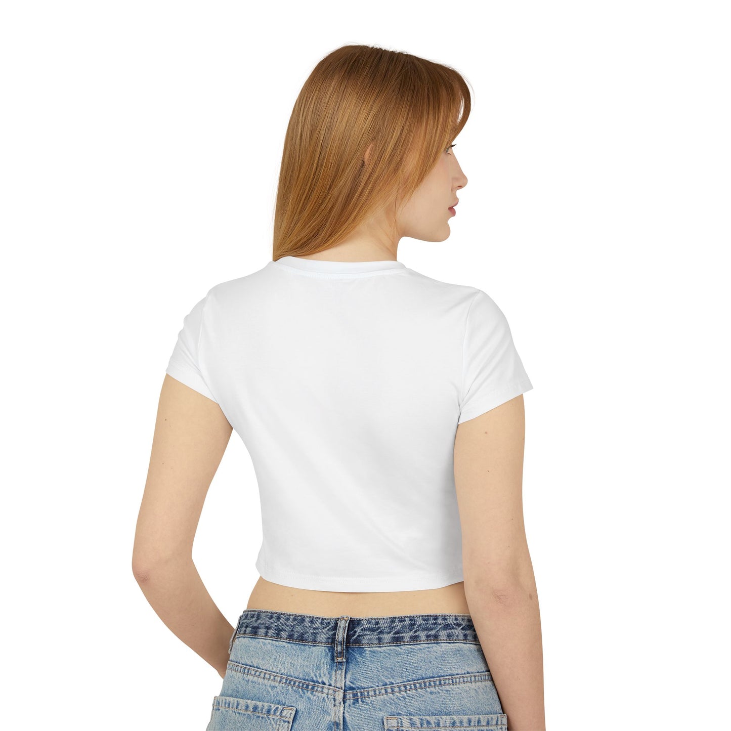 "Delusional" - Crop Top Baby Tee