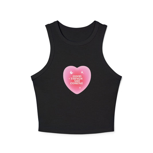 "Good Things Are Coming" - Women's Ribbed Tank Top