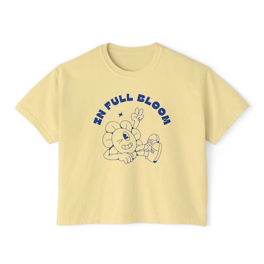 "In Full Bloom" - Retro Graphic T-Shirt for Women