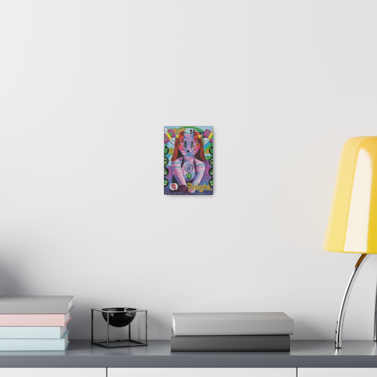 "2night" Surreal Mixed Media Collage - Canvas Art Print