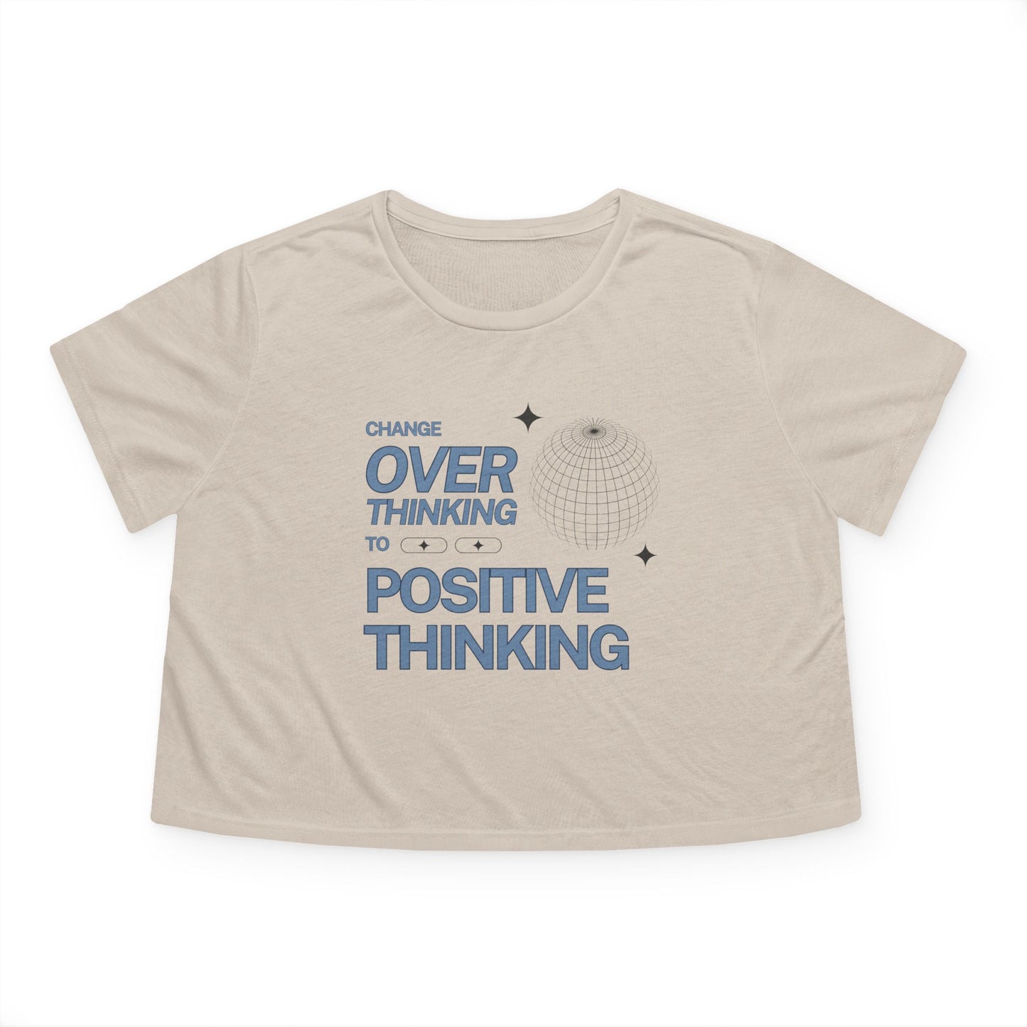 Positive Thinking Women's Flowy Cropped Tee