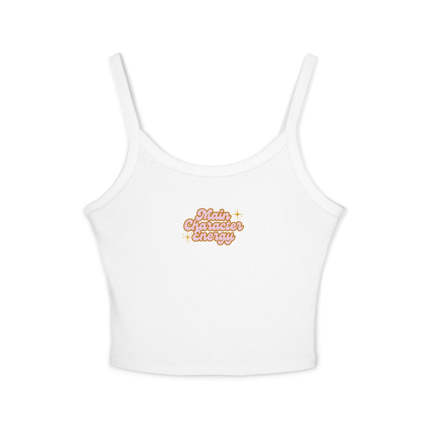 "Main Character Energy" Women's Crop Top - Spaghetti Strap Tank