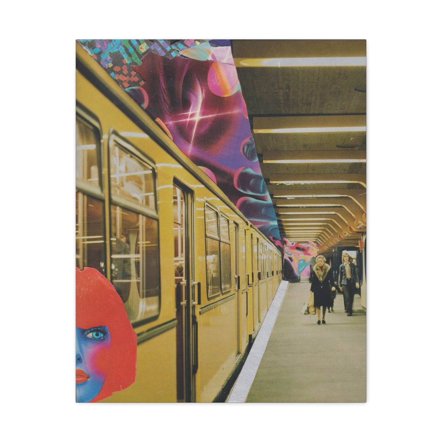 "Reality is Fractal" - Surreal Collage Art Print on Canvas