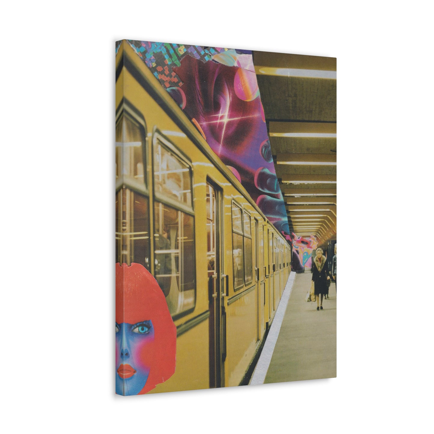 "Reality is Fractal" - Surreal Collage Art Print on Canvas