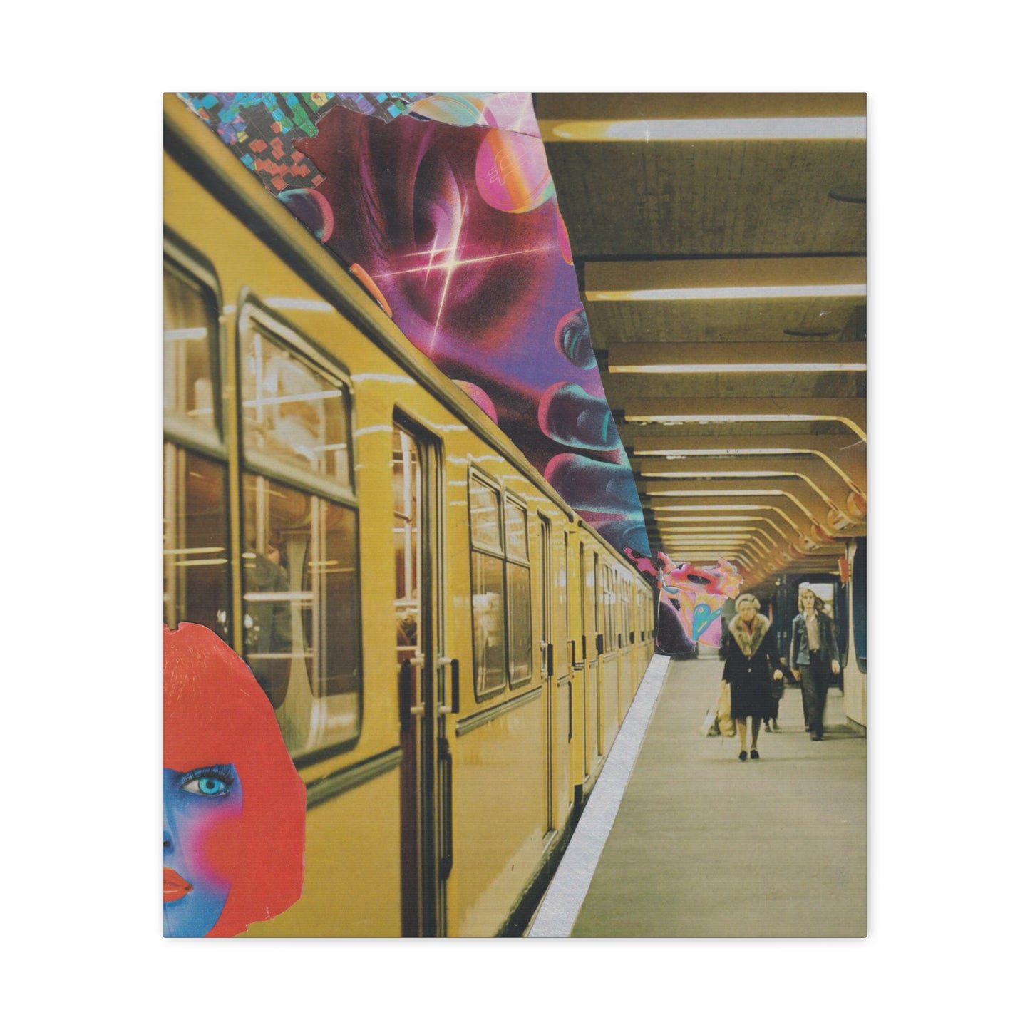 "Reality is Fractal" - Surreal Collage Art Print on Canvas
