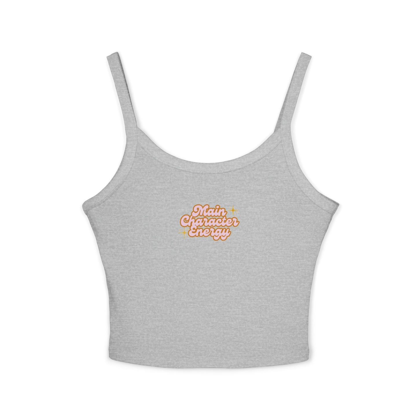 "Main Character Energy" Women's Crop Top - Spaghetti Strap Tank