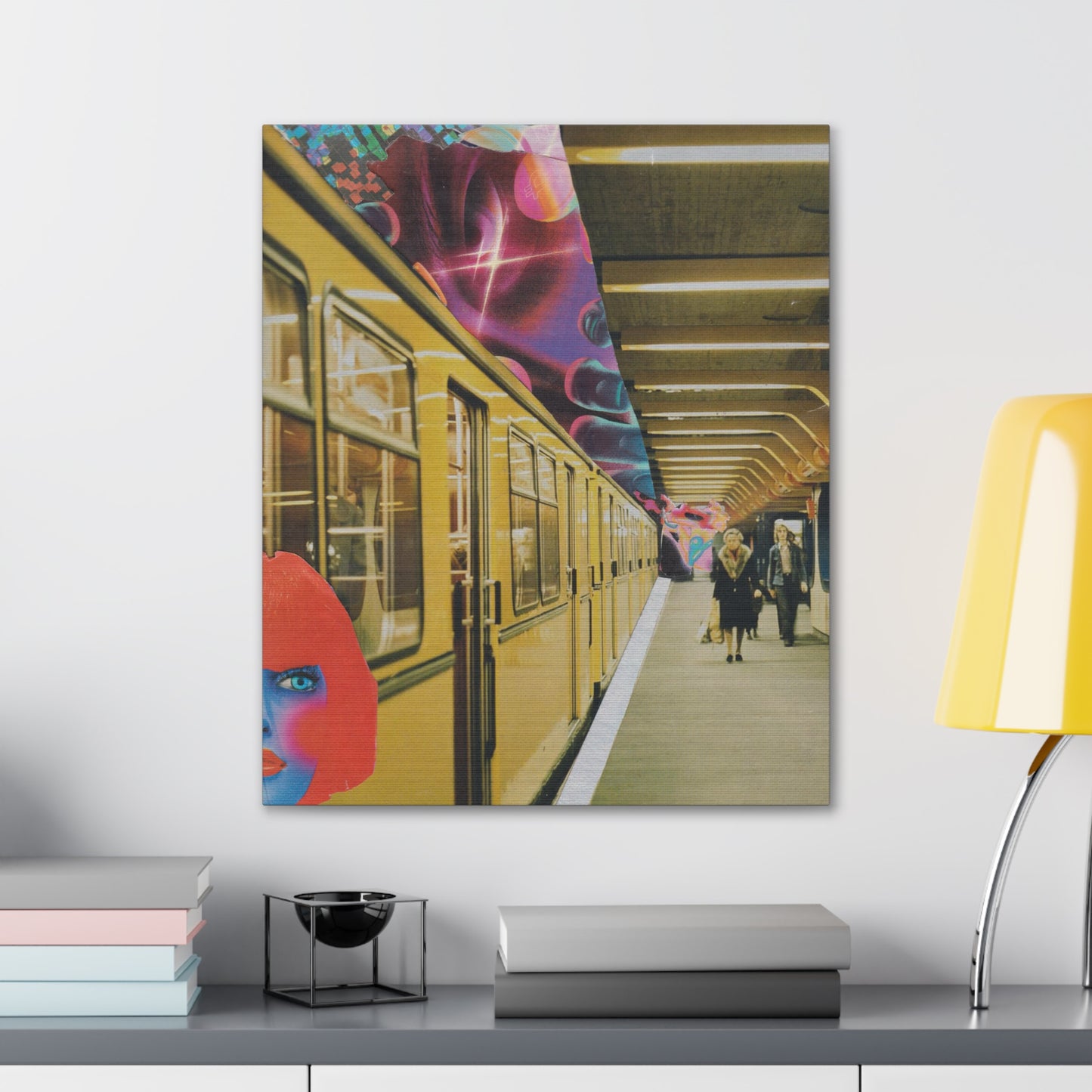 "Reality is Fractal" - Surreal Collage Art Print on Canvas