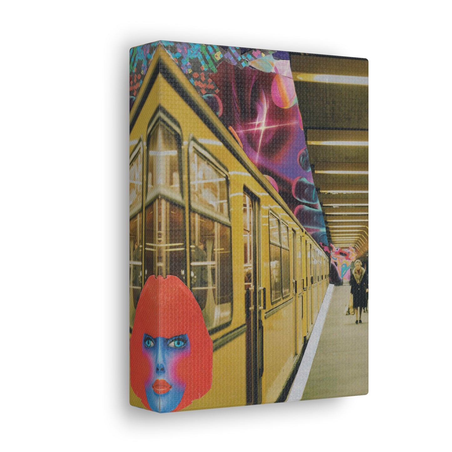 "Reality is Fractal" - Surreal Collage Art Print on Canvas