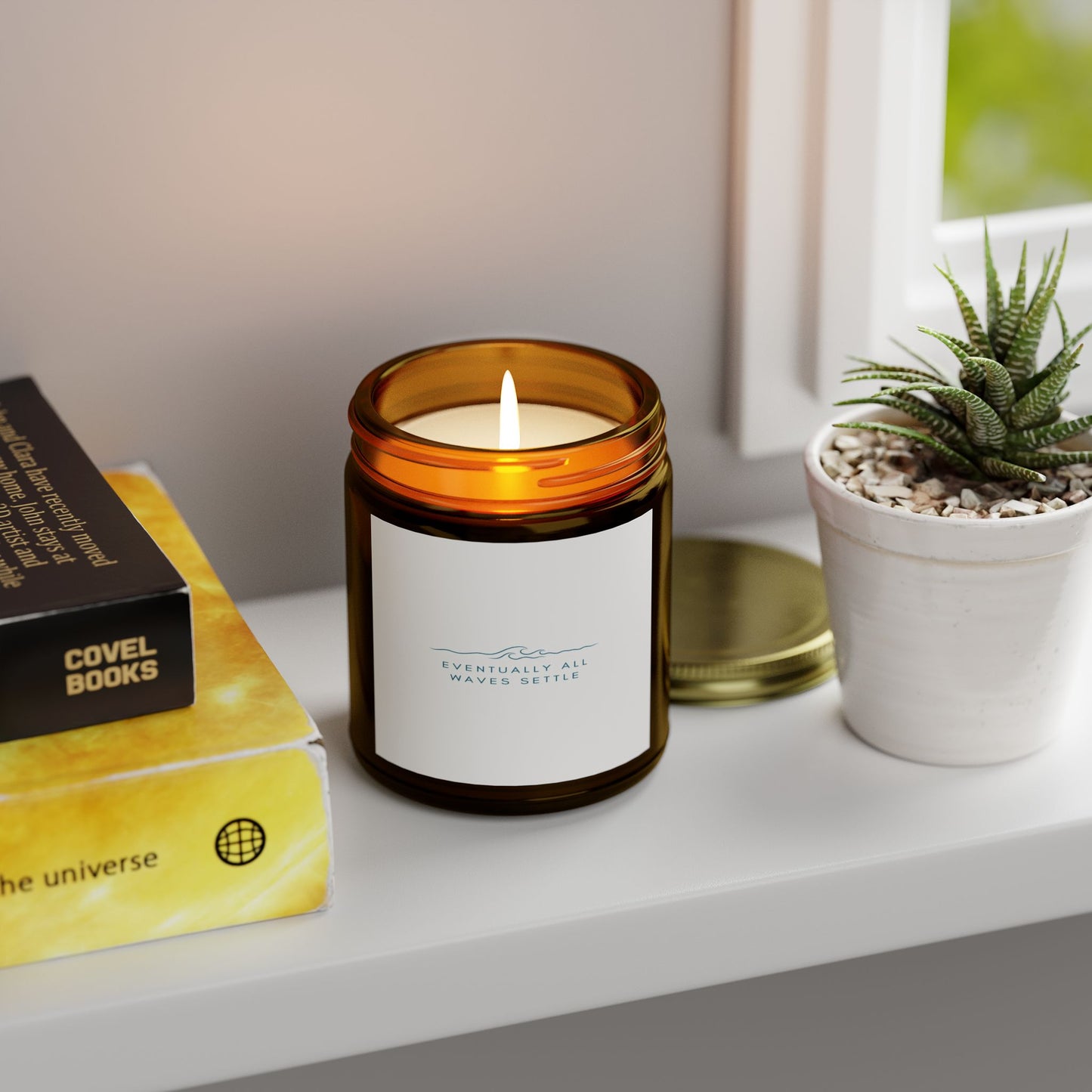"Eventually All Waves Settle" - Scented Meditation Candles (4 oz, 9 oz)