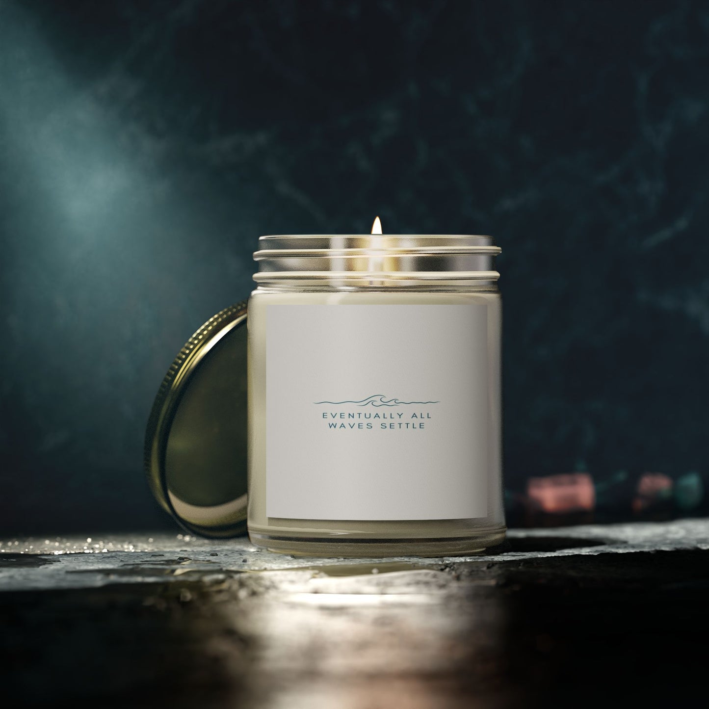 "Eventually All Waves Settle" - Scented Meditation Candles (4 oz, 9 oz)
