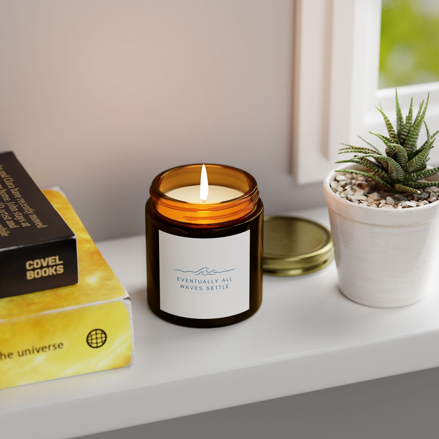 "Eventually All Waves Settle" - Scented Meditation Candles (4 oz, 9 oz)